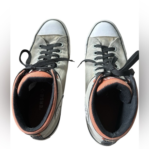 Converse Chuck Taylor All Star High Top Gray w Orange Trim. Rare color. Sz 10.5 - Picture 2 of 7